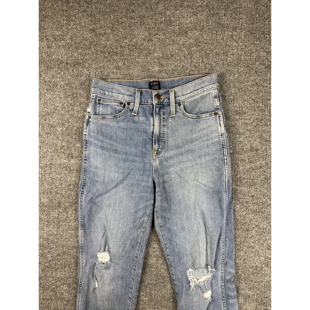 J Crew Jeans Womens‎ 29 Blue High Rise Classic Vintage Distressed Denim Pants